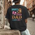 Boots Or Bows Dad Loves You Gender Reveal Daddy Men's Back Print T-Shirt