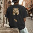 British Shorthair Cat Pocket Cat Mom Cat Dad Cat Lover Men's Back Print T-Shirt British Shorthair Cat Pocket Cat Mom Cat Dad Cat Lover Men's Back Print T-Shirt