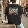 Budgie Dad Bird Lover Father Animal Enthusiast Bird Guy Men's Back Print T-Shirt