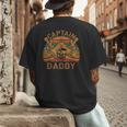 Captain Daddy Pirate Jolly Roger Flag Dad Halloween Men's Back Print T-Shirt