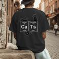 Cat Chemistry Periodic Table Cat Dad Cat Mom Men's Back Print T-Shirt