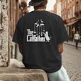 Cat Dad Life The Catfather Fathers Day Vintage Men's Back Print T-Shirt