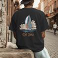 Cat Dad Vintage Catamaran Sailing Men's Back Print T-Shirt