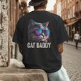 Cat Daddy Shirt Cat Sunglasses Cool Cat Dad Men Father Men's Back Print T-Shirt