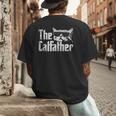 The Catfather Cat Dad Fathers Day Vintage Father's Day Men's Back Print T-Shirt