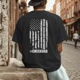 Cheer Dad Bodyguard Family Father Cheerleader Squad Men's Back Print T-Shirt
