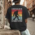 Cheer Dad Cheerleading Bigfoot Men's Back Print T-Shirt