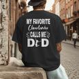 Cheer Dad My Favorite Cheerleader Calls Me Dad Men's Back Print T-Shirt
