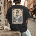 Cheer Dad Tarot Card Skeleton Cheerleading Fathers Day Men's Back Print T-Shirt
