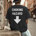 Choking Hazard Adult Dad Joke Men's Back Print T-Shirt
