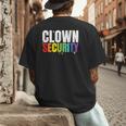 Clown Security Halloween Dad Mom Costume Men's Back Print T-Shirt Clown Security Halloween Dad Mom Costume Men's Back Print T-Shirt