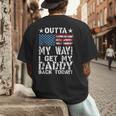 Cool I Get My Daddy Back Today Military Child Small Men's Back Print T-Shirt