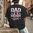 Coquette Pink Bow Men Dad Of The Birthday Girl Men's Back Print T-Shirt
