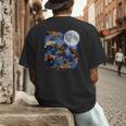 Crested Gecko Moon Retro Reptile Mom Dad Breeder Lover Men's Back Print T-Shirt