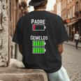 Cufflinks Battery Filled Tired Dad Low Battery Charge Men's Back Print T-Shirt