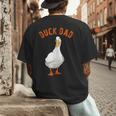 Cute Duck Dad Lover Illustration Duck Owner Men's Back Print T-Shirt