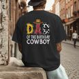 Dad 1st Birthday Cowboy Western Dad Birthday Boy Men's Back Print T-Shirt