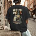 Dad 2026 Loading Baby Shower Going To Be a Dad Gender Reveal Men's Back Print T-Shirt