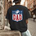 Dad American Football Happy Birthday Family Matching Retro Men's Back Print T-Shirt Dad American Football Happy Birthday Family Matching Retro Men's Back Print T-Shirt