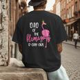 Dad Of B-Day Girl Flamazing Pink Flamingo Birthday Party Men's Back Print T-Shirt Dad Of B-Day Girl Flamazing Pink Flamingo Birthday Party Men's Back Print T-Shirt