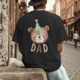 Dad Bear 1st Birthday Beary First Birthday Matching Family Men's Back Print T-Shirt