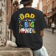 Dad Of The Big One Fishing Birthday Boy Family Party Men's Back Print T-Shirt