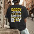 Dad Of The Birthday Boy Construction Theme Party Matching Men's Back Print T-Shirt