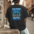 Dad Of The Birthday Boy Cool Gamer Video Game Birthday Men's Back Print T-Shirt