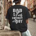 Dad Of The Birthday Boy Dirt Bike Men's Back Print T-Shirt