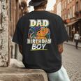 Dad Of Birthday Boy Kids Reptile Birthday Party Men's Back Print T-Shirt