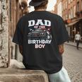Dad Of The Birthday Boy Policeman Officer Party Men's Back Print T-Shirt