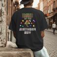 Dad Of The Birthday Boy Video Gamer Pixel Number Men's Back Print T-Shirt