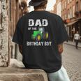 Dad Of The Birthday Boy Vintage Farm Tractor Party Family Men's Back Print T-Shirt