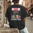 Dad Birthday Crew Movie Night Theme Matching Party Men's Back Print T-Shirt