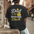 Dad Of The Birthday Duck Boy Rubber Duck Birthday Girl Men's Back Print T-Shirt