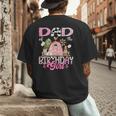 Dad Of The Birthday Girl 1St Birthday Pink Cow Farm Men's Back Print T-Shirt Dad Of The Birthday Girl 1St Birthday Pink Cow Farm Men's Back Print T-Shirt