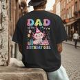 Dad Of The Birthday Girl Axolotl Bday Party Family Men's Back Print T-Shirt