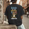 Dad Of The Birthday Girl Boy Cheetah Men's Back Print T-Shirt Dad Of The Birthday Girl Boy Cheetah Men's Back Print T-Shirt