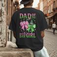 Dad Of The Birthday Girl Coquette Matching Family Party Men's Back Print T-Shirt