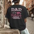 Dad Of The Birthday Girl Cute Pink Matching Family Party Men's Back Print T-Shirt