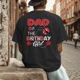 Dad Of The Birthday Girl Family Ladybug Birthday Men's Back Print T-Shirt