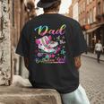 Dad Of The Birthday Girl Rolling Skate Family Matching Men's Back Print T-Shirt