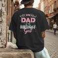 Dad Of The Birthday Girl Shirt Winter Onederland Family Men's Back Print T-Shirt