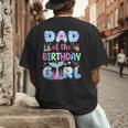 Dad Of The Birthday Mermaid Girl Family Matching Party Men's Back Print T-Shirt