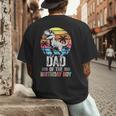 Dad Of The Birthday Party Outfit Dinosaur Daddy Men's Back Print T-Shirt
