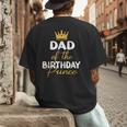 Dad Of The Birthday Prince Boy Bday Party Idea For Him Men's Back Print T-Shirt