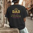 Dad Of The Birthday Princess Girls Party Small Men's Back Print T-Shirt
