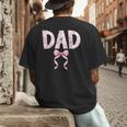 Dad Birthday Squad Matching Coquette Bow Family Party Men's Back Print T-Shirt