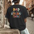 Dad Of The Birthday Twins Kids Great Daddy Of Twins Bday Men's Back Print T-Shirt