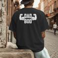 Dad Bod Muscle Strong Man Daddy Fathers Day Men's Back Print T-Shirt